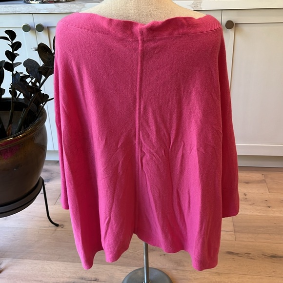 GUC pink 100% cashmere Juicy Couture poncho with stitched sleeve opening - Picture 8 of 11